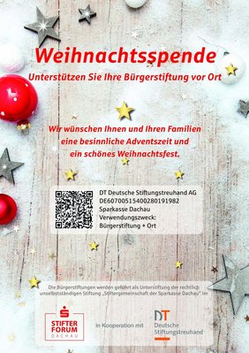 Bürgerstiftung Dachau Weihnachtsspende
